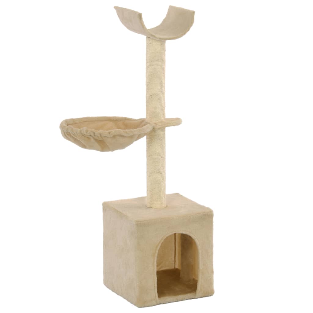 Albero per Gatti con Tiragraffi in Sisal 105 cm Beige - homemem39