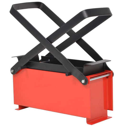 Compattatore di Carta in Acciaio 34x14x14 cm Nero e Rosso - homemem39