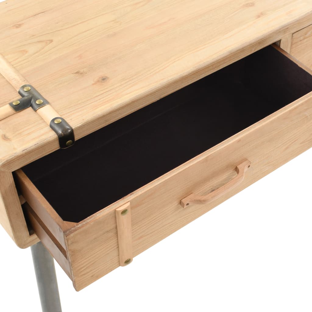 Tavolo Consolle in Legno Massello di Abete 115x40,5x76 cm - homemem39