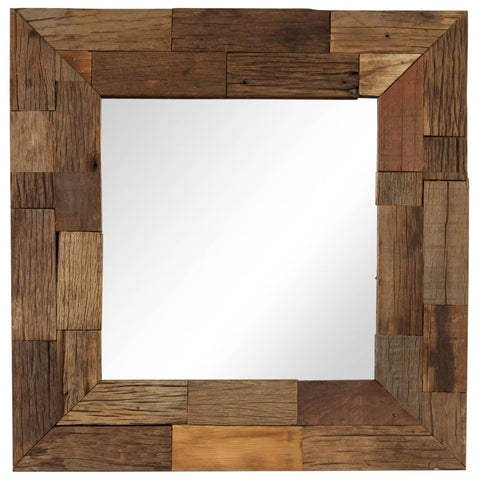 Specchio in Legno Massello di Recupero 50x50 cm - homemem39