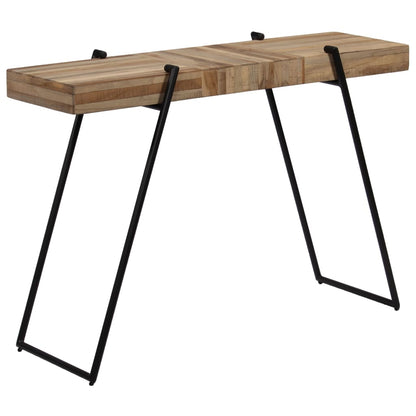 Tavolo Consolle in Legno di Teak Rigenerato 120x35x81 cm - homemem39