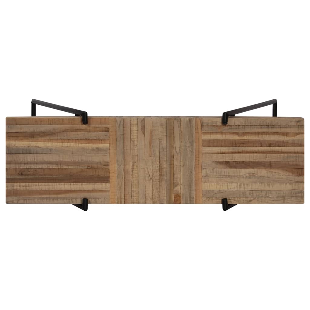 Tavolo Consolle in Legno di Teak Rigenerato 120x35x81 cm - homemem39