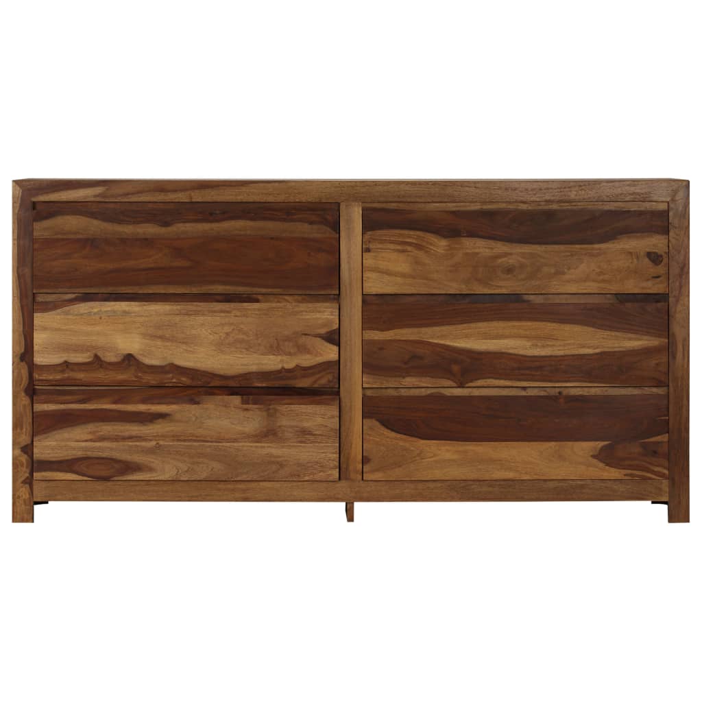 Cassettiera in Legno Massello di Sheesham 160x40x80 cm - homemem39