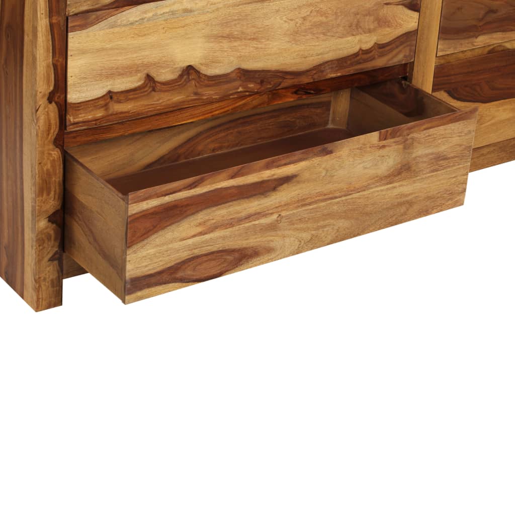 Cassettiera in Legno Massello di Sheesham 160x40x80 cm - homemem39