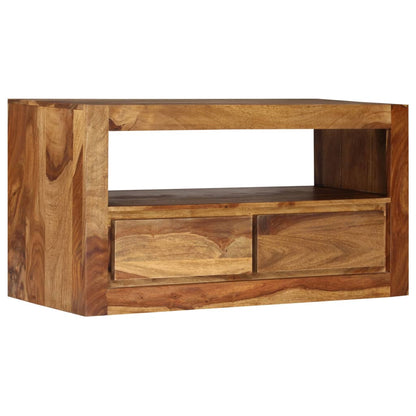 Mobile Porta TV in Legno Massello di Sheesham 80x30x40 cm - homemem39