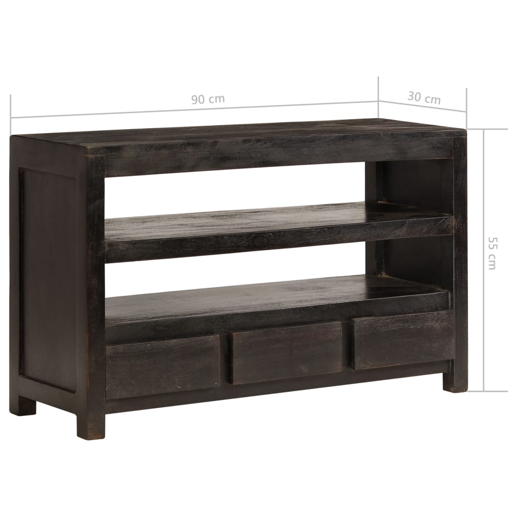 Mobile Porta TV in Legno di Acacia 90x30x55 cm Marrone Scuro - homemem39