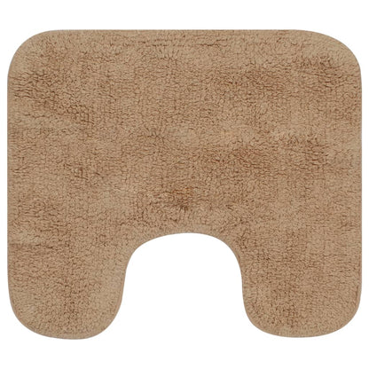 Set Tappetini per Bagno 3 pz in Tessuto Beige - homemem39