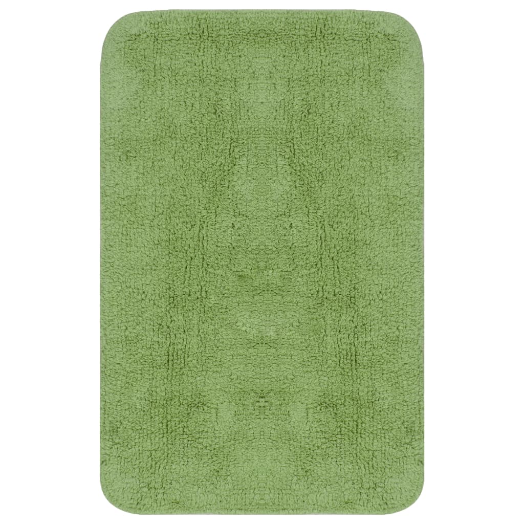 Set Tappetini per Bagno 3 pz in Tessuto Verde - homemem39