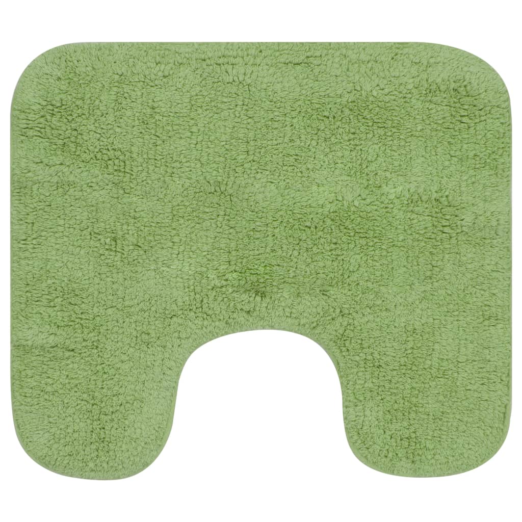 Set Tappetini per Bagno 3 pz in Tessuto Verde - homemem39