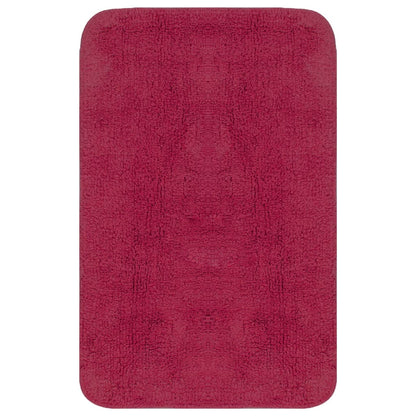 Set Tappetini per Bagno 3 pz in Tessuto Fucsia - homemem39