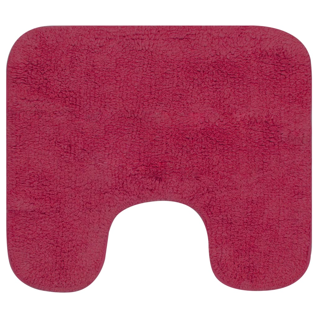 Set Tappetini per Bagno 3 pz in Tessuto Fucsia - homemem39