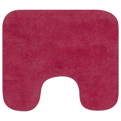 Set Tappetini per Bagno 3 pz in Tessuto Fucsia - homemem39