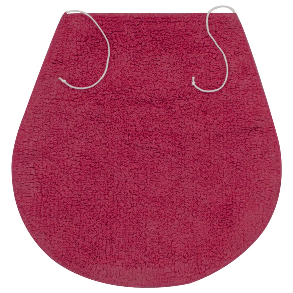 Set Tappetini per Bagno 3 pz in Tessuto Fucsia - homemem39