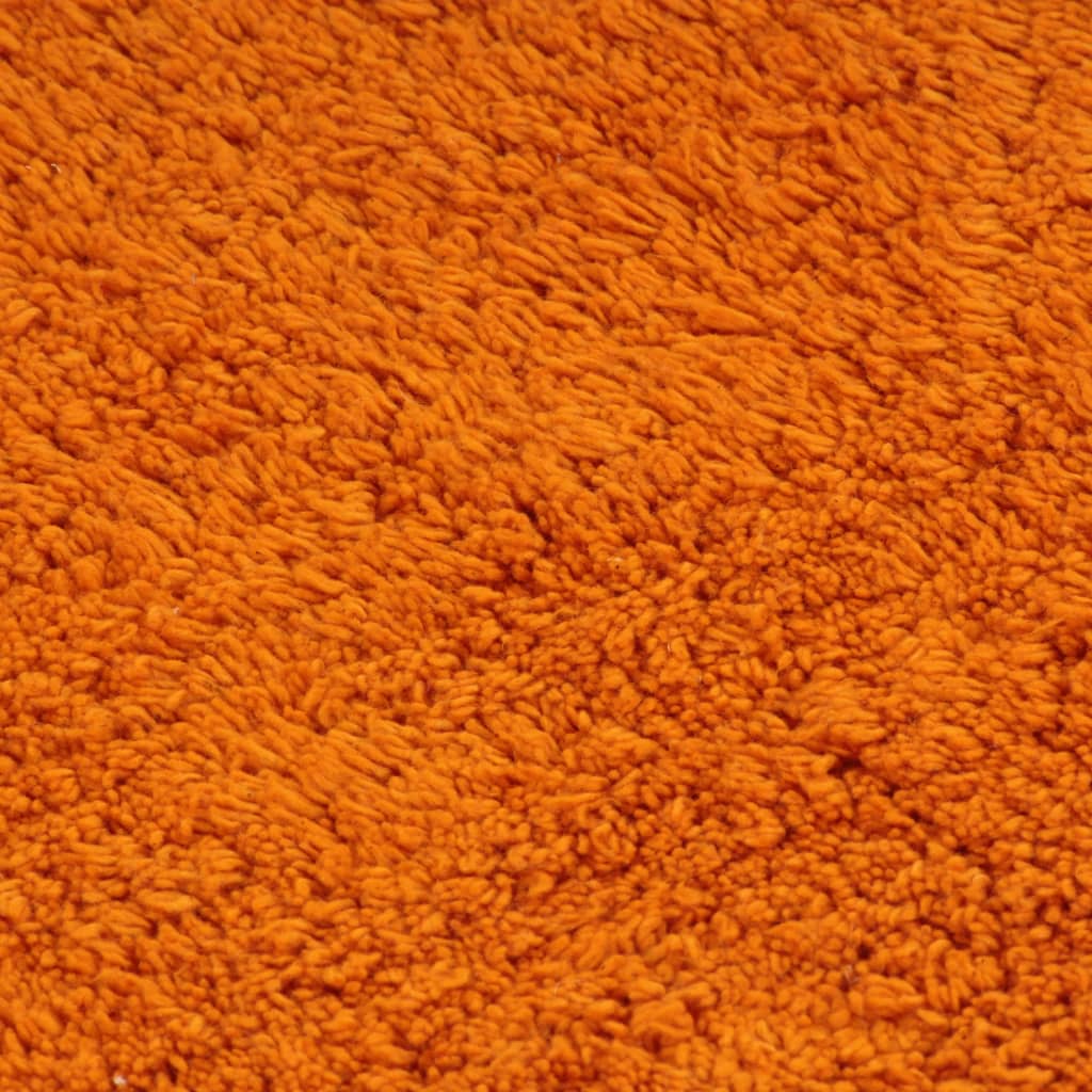 Set Tappetini per Bagno 3 pz in Tessuto Arancione - homemem39