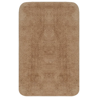 Set Tappetini per Bagno 2 pz in Tessuto Beige - homemem39