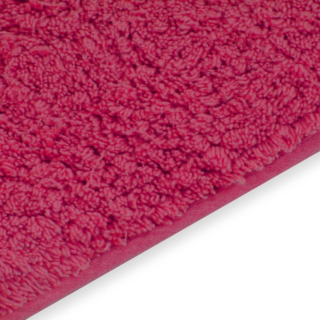 Set Tappetini per Bagno 2 pz in Tessuto Fucsia - homemem39