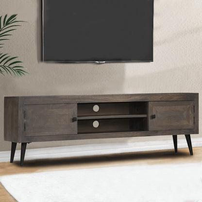 Mobile Porta TV in Legno Massello di Mango 140x30x45 cm - homemem39