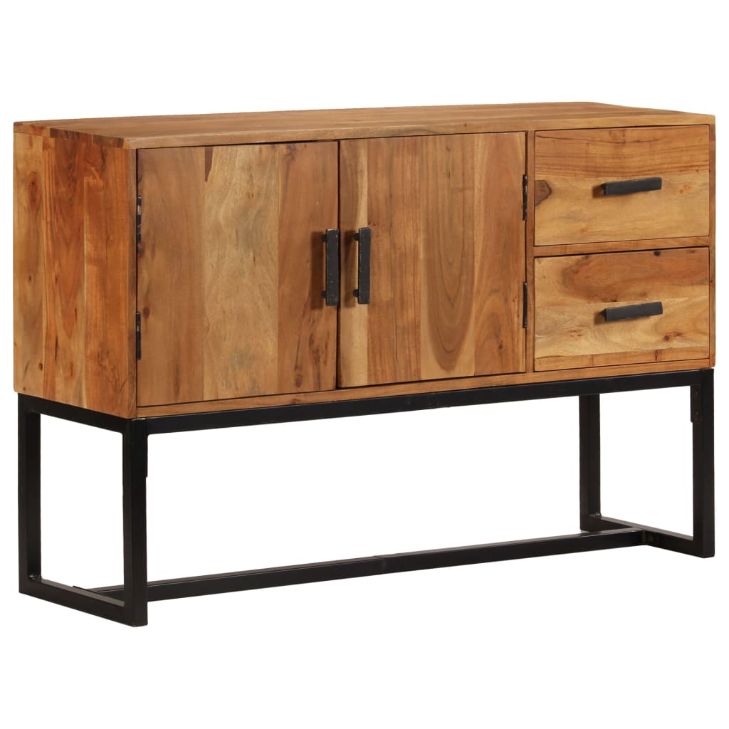 Credenza Marrone 110x30x70 cm in Legno Massello di Acacia - homemem39