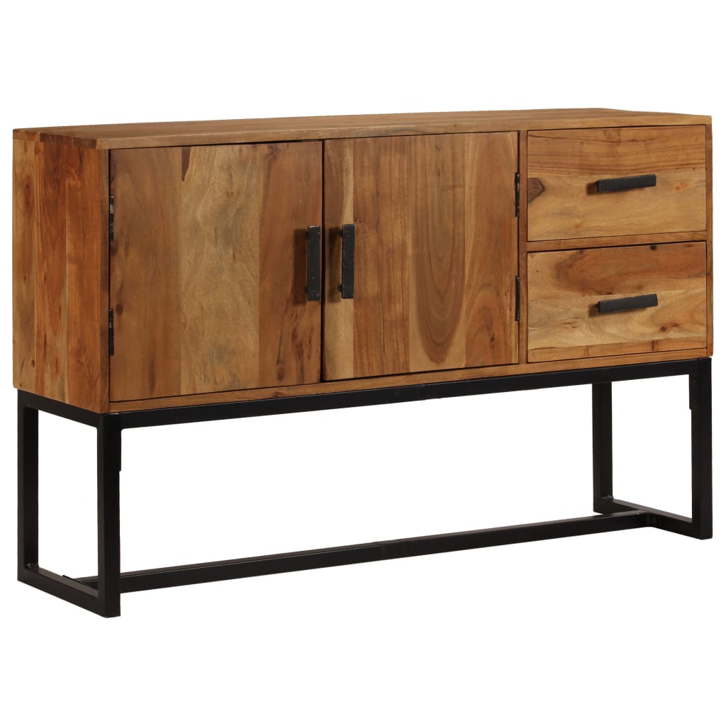 Credenza Marrone 110x30x70 cm in Legno Massello di Acacia - homemem39