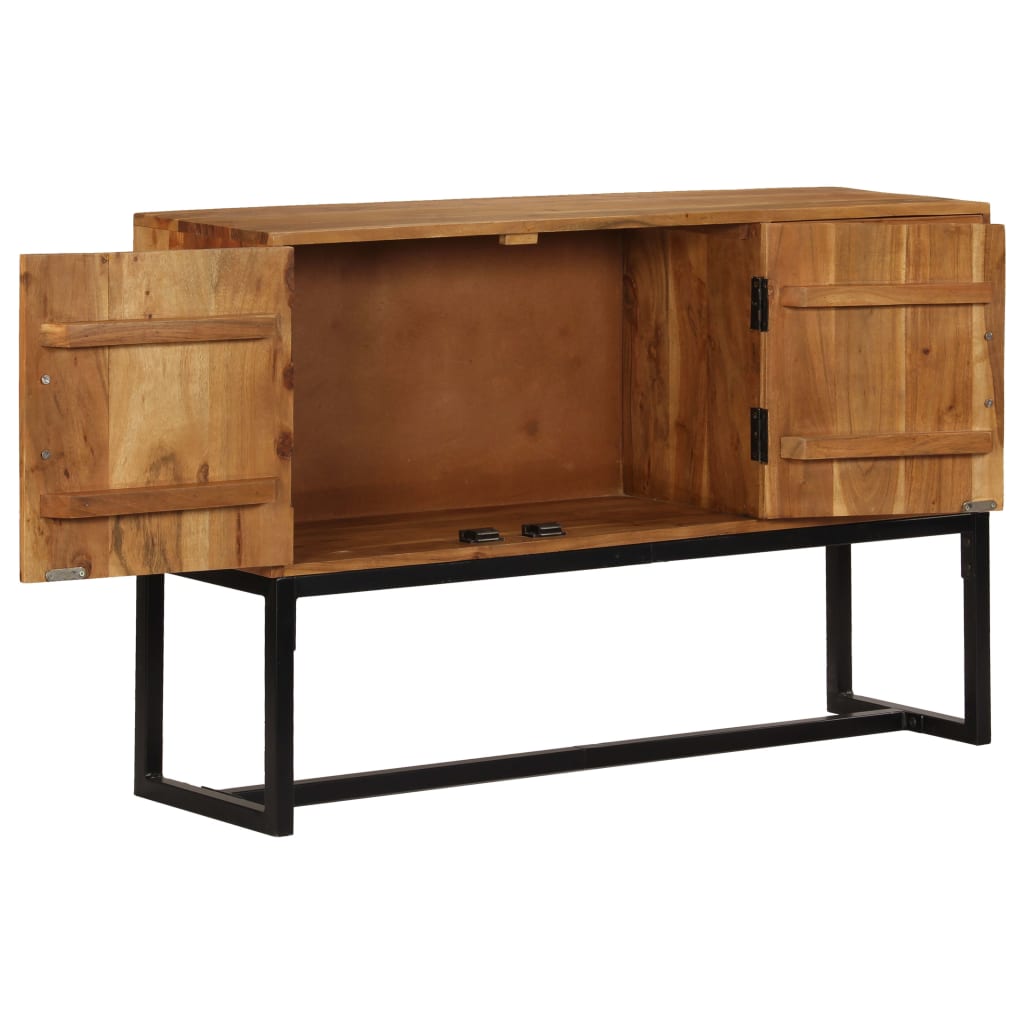 Credenza Marrone 110x30x70 cm in Legno Massello di Acacia - homemem39