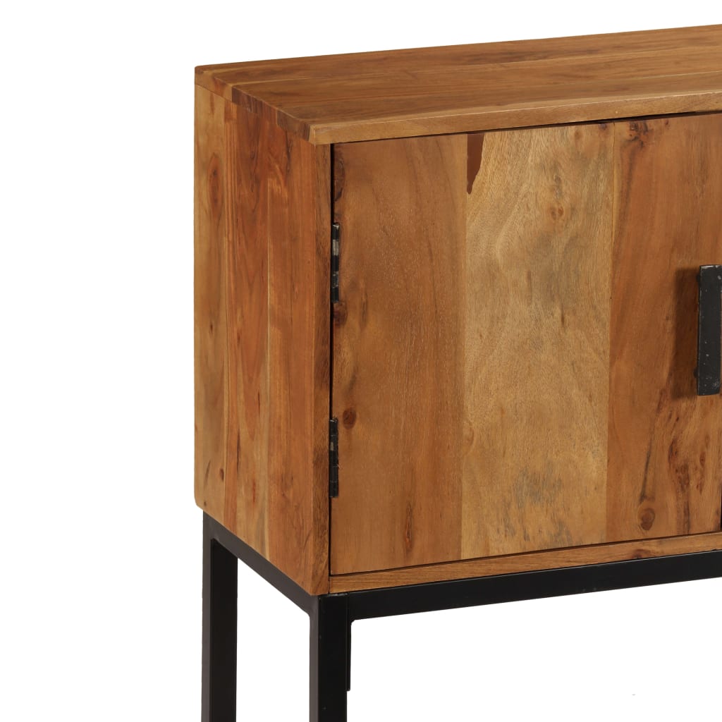 Credenza Marrone 110x30x70 cm in Legno Massello di Acacia - homemem39