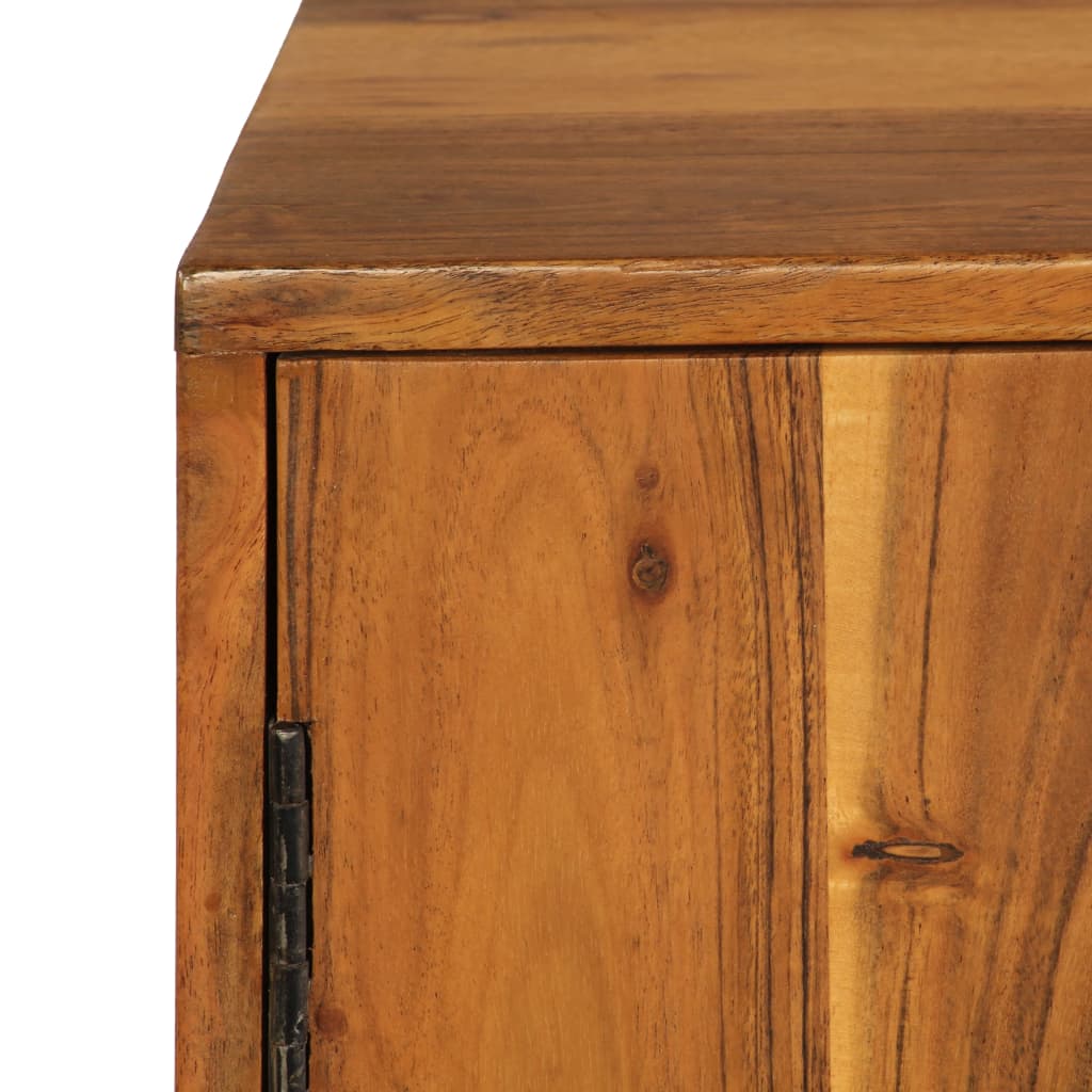 Credenza Marrone 110x30x70 cm in Legno Massello di Acacia - homemem39