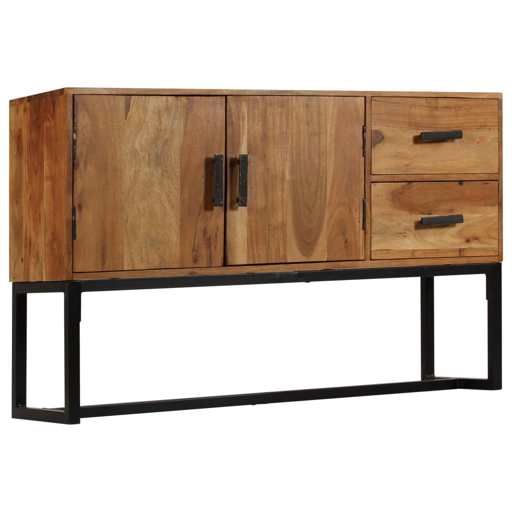 Credenza Marrone 110x30x70 cm in Legno Massello di Acacia - homemem39