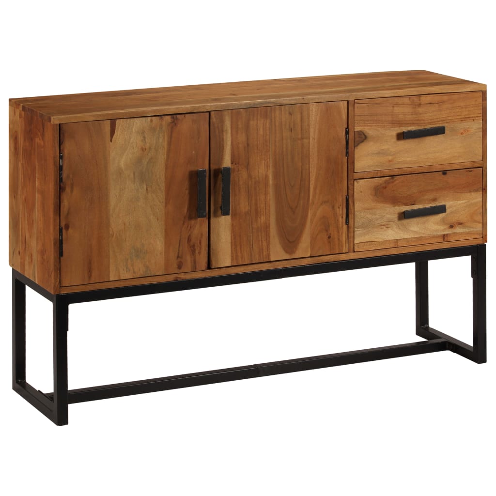 Credenza Marrone 110x30x70 cm in Legno Massello di Acacia - homemem39