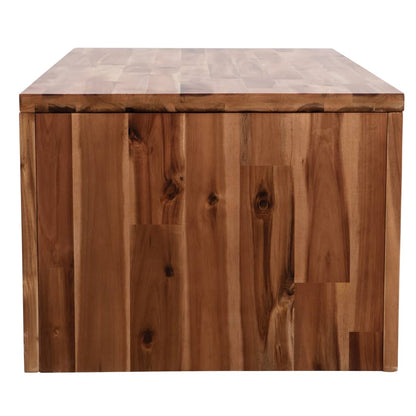 Tavolino da Caffè in Legno Massello d'Acacia 90x50x37,5 cm - homemem39