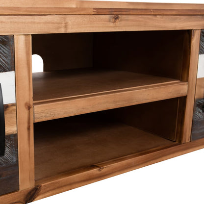 Mobile Porta TV in Legno Massello di Acacia 120x35x40 cm - homemem39