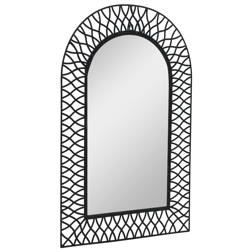 Specchio da Parete ad Arco 50x80 cm Nero - homemem39