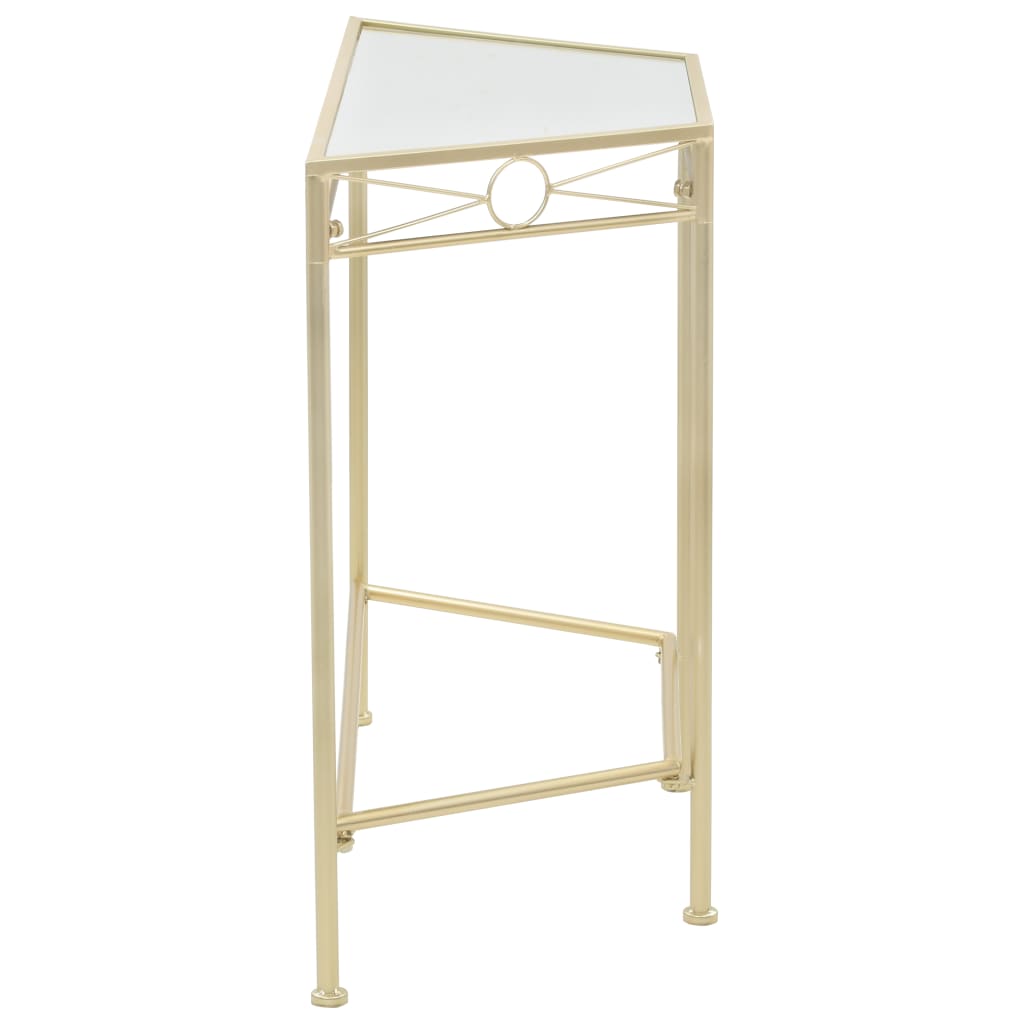 Tavolino Vintage in Metallo 87x34x73 cm Oro - homemem39