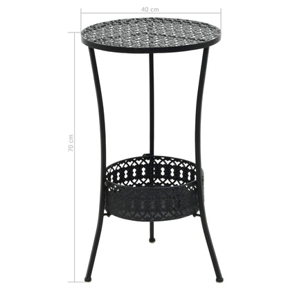 Tavolo da Bistrot Nero 40x70 cm in Metallo - homemem39