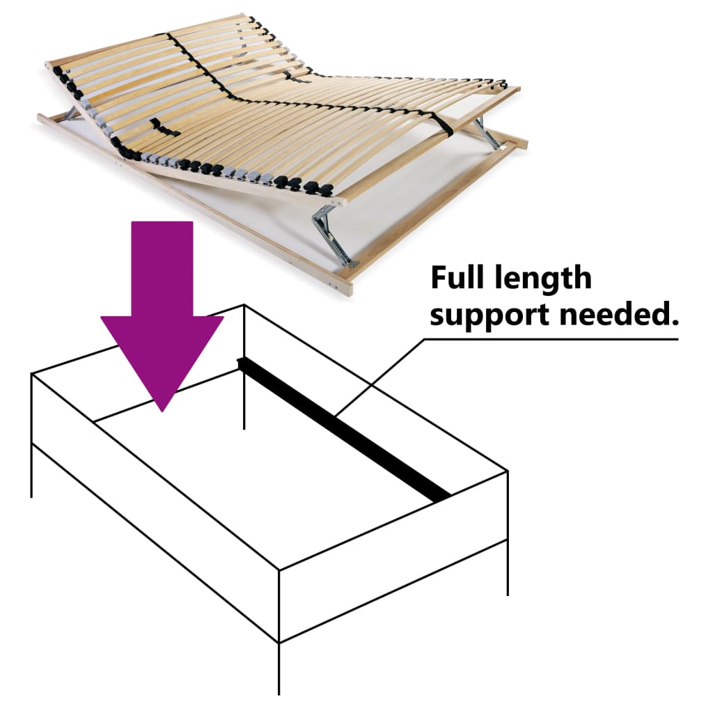 Rete a Doghe 7 Zone con 28 Doghe 100x200 cm - homemem39