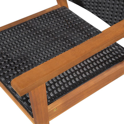 Set da Pranzo da Giardino 5 pz in Polyrattan Nero e Marrone - homemem39