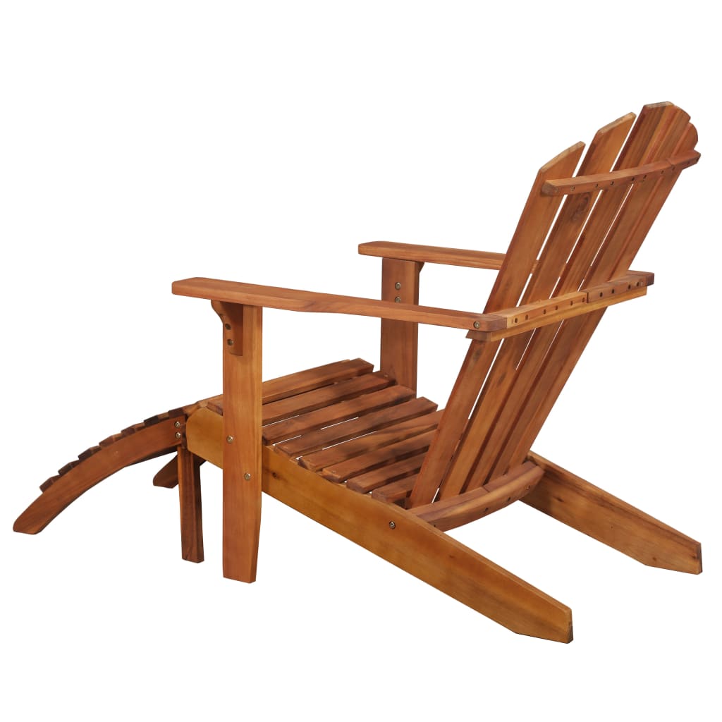 Sedia da Giardino Adirondack con Poggiapiedi Massello di Acacia - homemem39