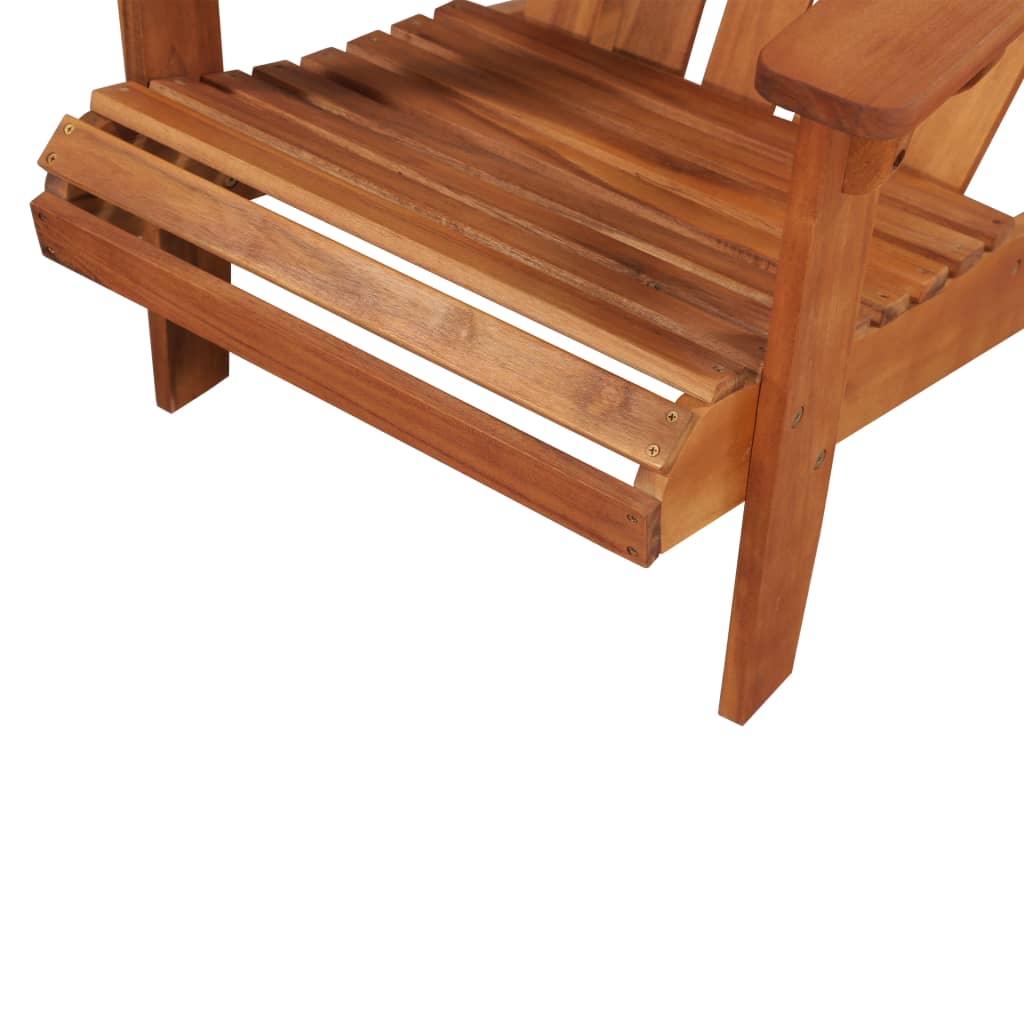 Sedia da Giardino Adirondack con Poggiapiedi Massello di Acacia - homemem39