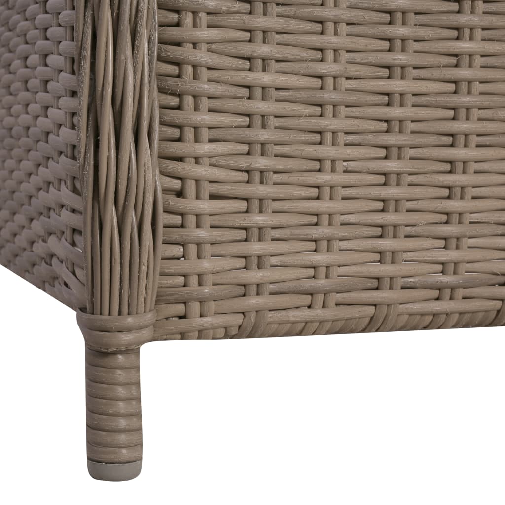 Set da Bistro 3 pz con Cuscini in Polyrattan Marrone - homemem39