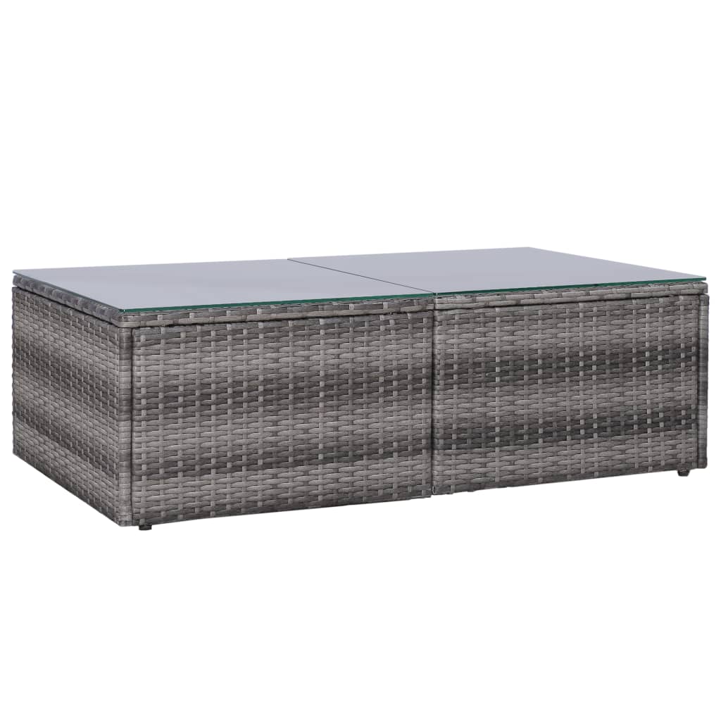 Set Divani da Giardino 8 pz con Cuscini in Polyrattan Grigio - homemem39