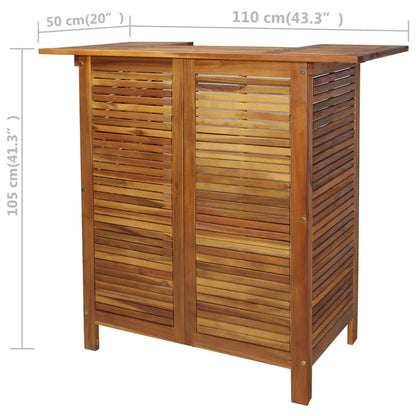 Set Tavolo e Sedia da Bar 3 pz in Legno Massello di Acacia - homemem39