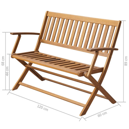 Panchina da Giardino 120 cm in Legno Massello d'Acacia - homemem39