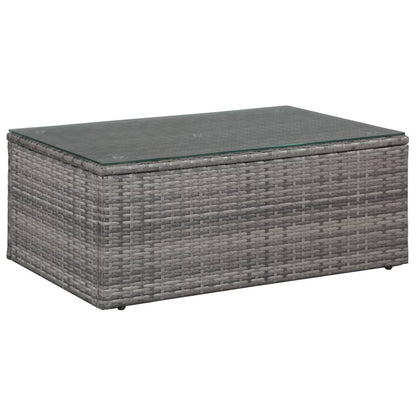 Set Divani da Giardino 4 pz con Cuscini in Polyrattan Grigio - homemem39