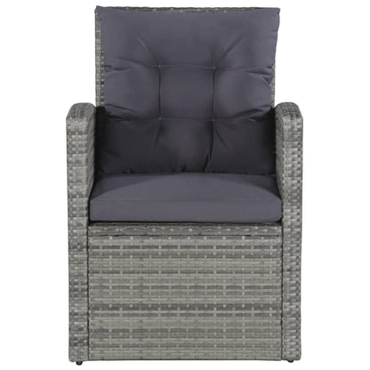 Set Divani da Giardino 6 pz con Cuscini in Polyrattan Grigio - homemem39