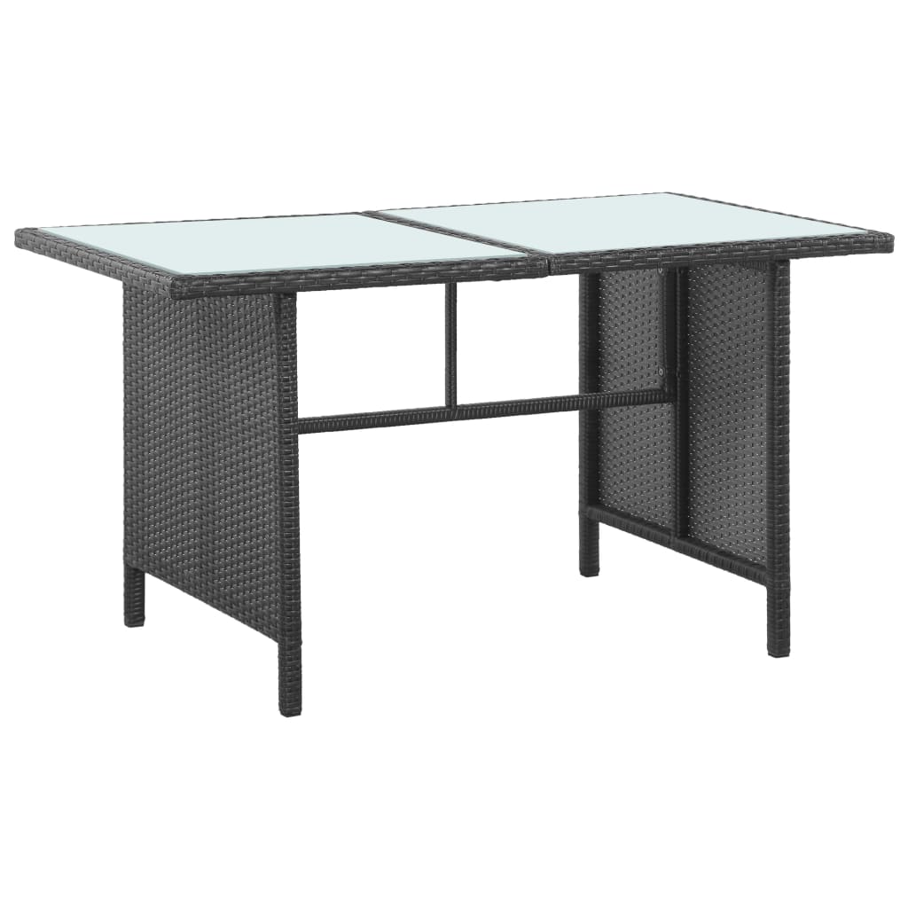 Set Divani da Giardino 5 pz con Cuscini in Polyrattan Nero - homemem39