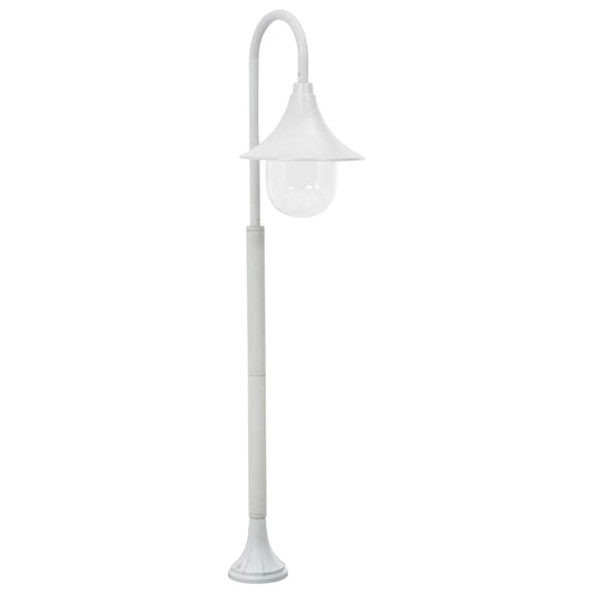 Lampione da Giardino E27 120 cm Alluminio Bianco - homemem39