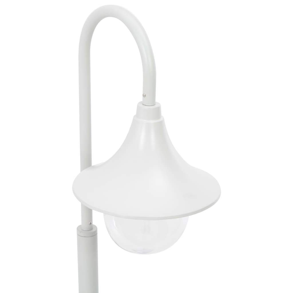 Lampione da Giardino E27 120 cm Alluminio Bianco - homemem39