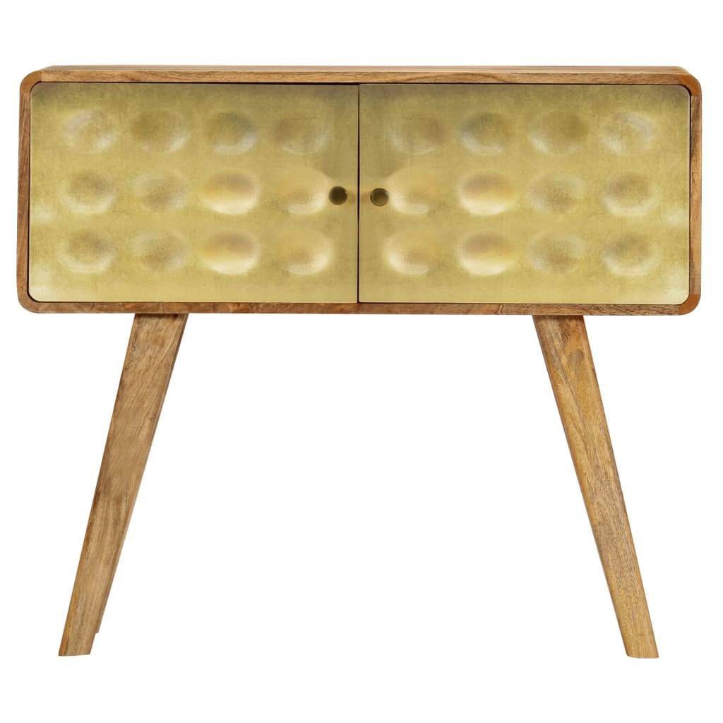 Credenza in Legno Massello di Mango 90x30x77 cm - homemem39