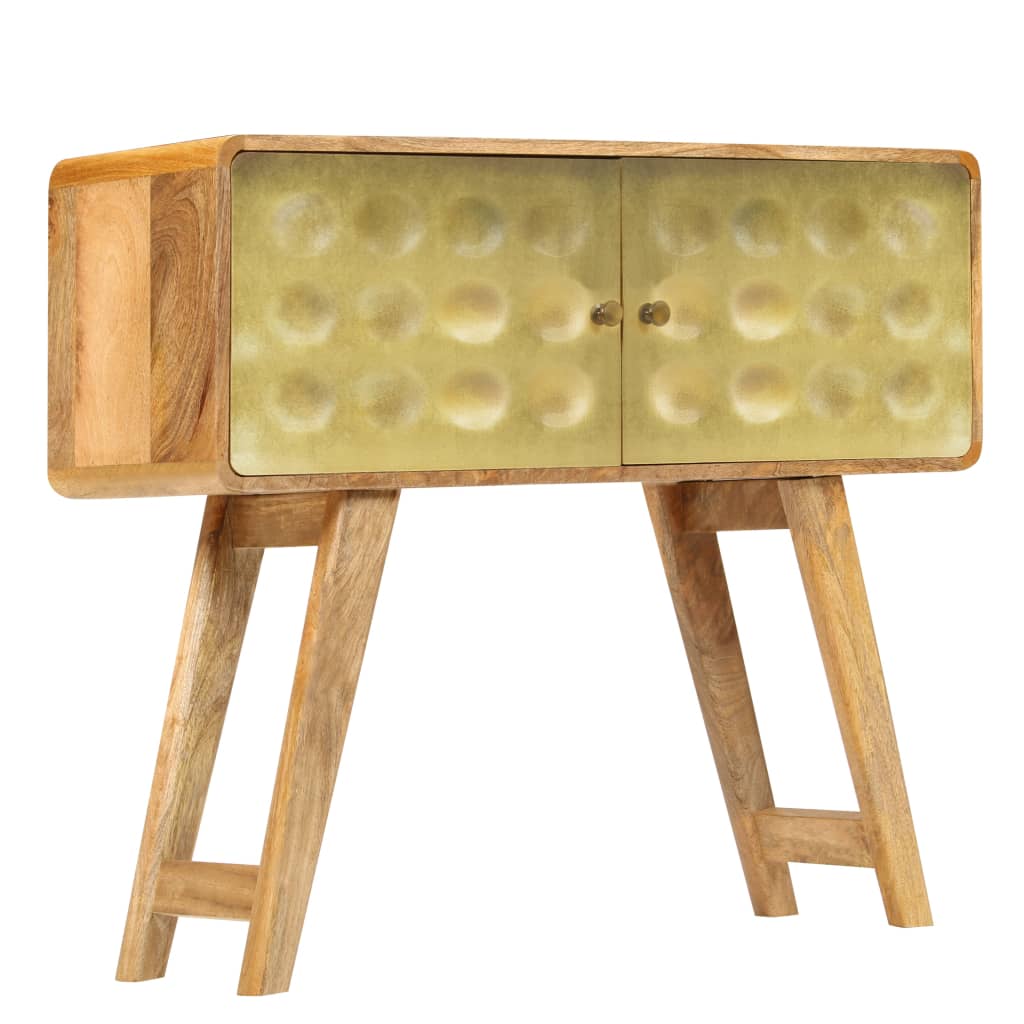 Credenza in Legno Massello di Mango 90x30x77 cm - homemem39