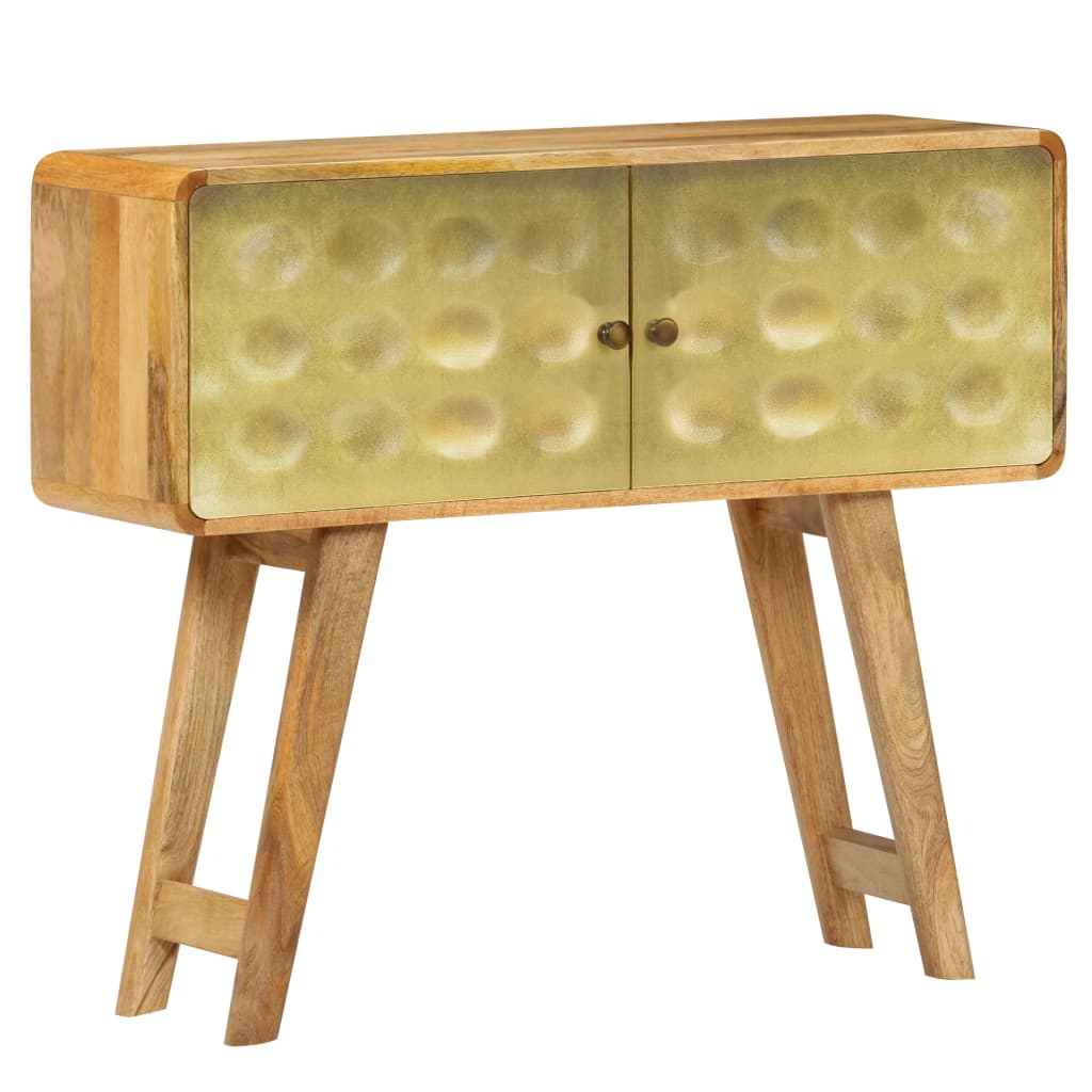 Credenza in Legno Massello di Mango 90x30x77 cm - homemem39