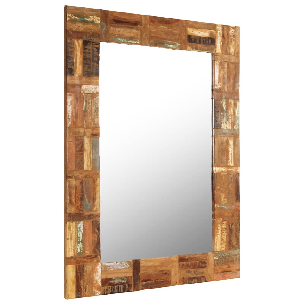 Specchio da Parete in Legno Massello di Recupero 60x90 cm - homemem39